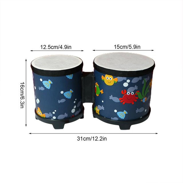 Kidsly Kinder-Bongos, Handtrommel, Musikspielzeug, Bunt / Mehrfarbig - Bild 1