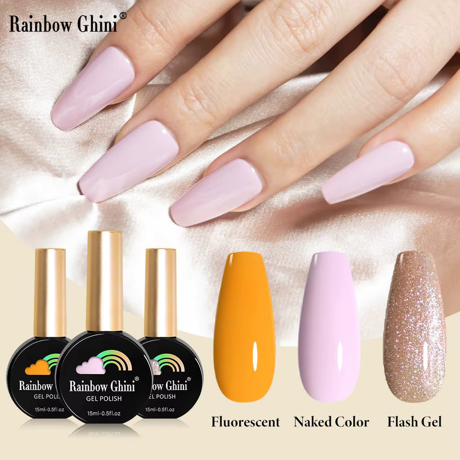 Rainbow Ghini UV-Gel-Nagellack, Schimmernd, 15 ml - Bild 4