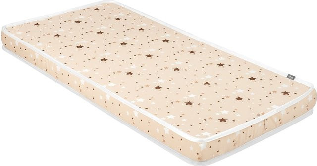 Kikkaboo Babybett Matratze Fantasia Stars in Beige mit Baumwollbezug, B/T/H: 120 x 60 x 9 cm - Bild 1