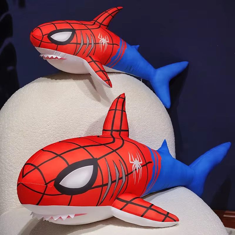Potdemiel Spider Man Hai Kissen Kreatives Design Waschbares Gefülltes Rückenkissen für deine Wohnkultur - Bild 2