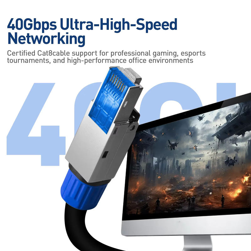 ZoeRax RJ45 Ethernet-Kabelstecker werkzeuglos für CAT8 CAT7 CAT6A STP-LAN-Kabel 22–26 AWG - Bild 5