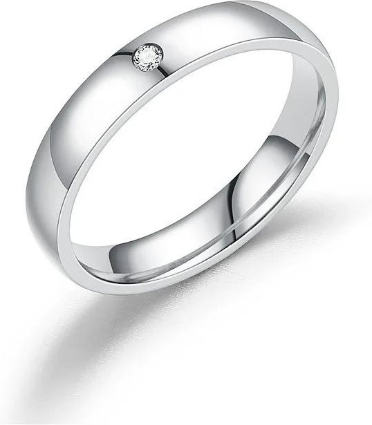 Yiran Jewelry Ring Edelstahl, Weiß, Zirkonia, Unisex - Bild 1