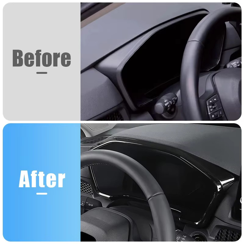 YaLumei Dashboard Tachoanzeige Panel Display Abdeckung Rahmen für Honda CRV 6. Generation 2023 2024 2025 und CR-V Hybrid in Schwarz - Bild 2