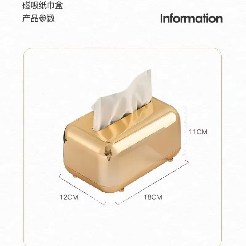 Edle Taschentuchbox aus Metall in Gold für dein Zuhause und die Küche - Bild 5