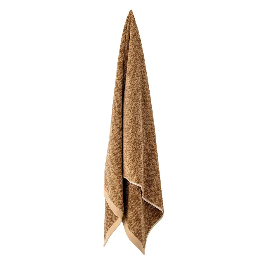 Bloomingville Badetuch Kahla aus Baumwolle in Braun, Breite: 70 cm, Länge: 140 cm - Bild 1