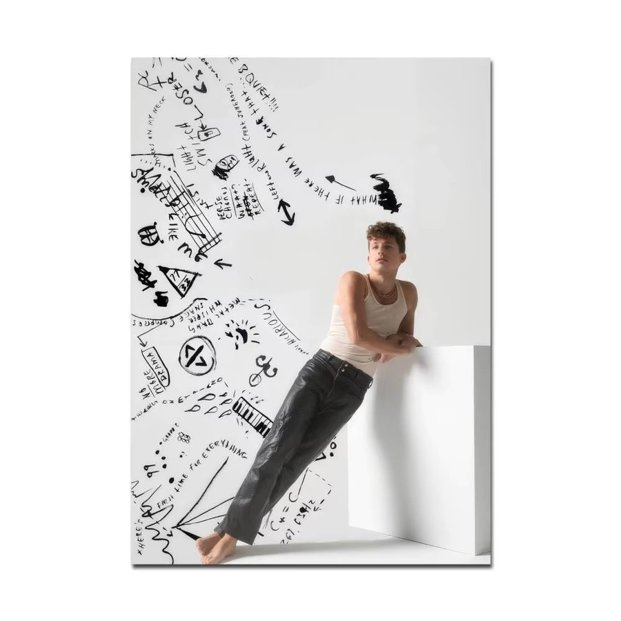 Vintage Wandposter Charlie Puth C-Charlie Motiv als dekorativer Papierposter für dein Zimmer, Café oder Bar in Mehrfarben - Bild 6