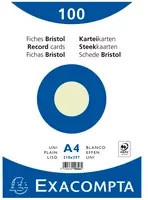 Exacompta Karteikarten DIN A4 blanko weiß und grün aus Papier mit PEFC-Zertifizierung - Bild 1