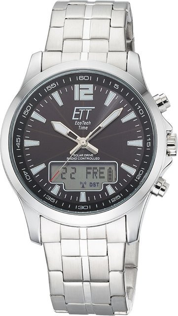 ETT Chronograph, Solar, Edelstahl, Schwarz, 45 mm, Herren - Bild 1