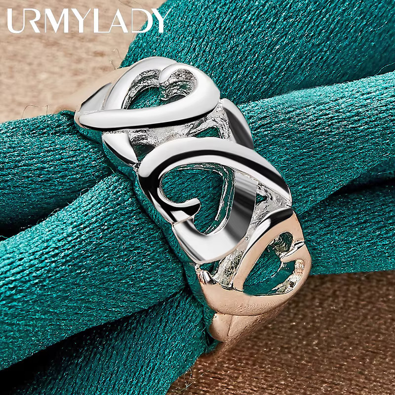 URMYLADY Ring, 925 Silber, Liebesherz, Damen - Bild 3