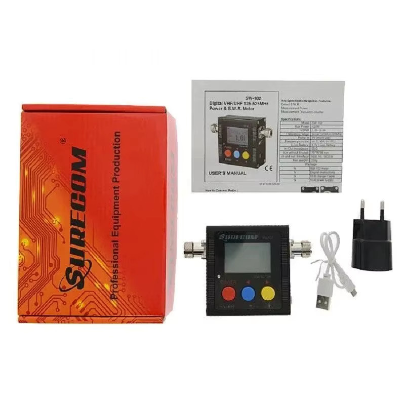 SURECOM SW-102 Digitales VHF/UHF Leistungs- und SWR-Messgerät mit Frequenzzähler in Schwarz - Bild 2