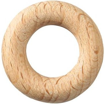 10 Stück Binchi Outdoor Product Holzringe aus Buche für Baby Beißringe und DIY Spielzeug, Farbe: Beige, Durchmesser: 30 mm, 25 mm - Bild 1