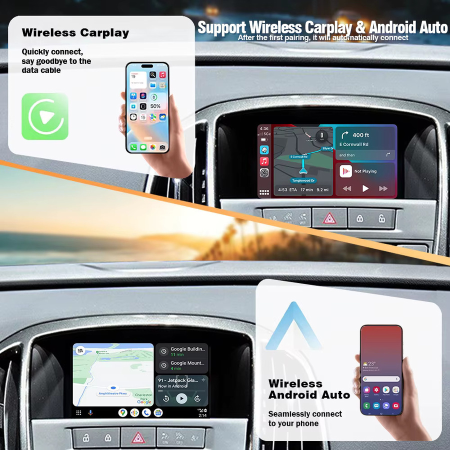 AUTOTOP Wireless CarPlay und Android Multimedia-Modul für Opel CD 500 600 NAVI 600 650 900 950 DVD 800, Schwarz, passend für 6- und 7-Zoll-Bildschirme - Bild 2
