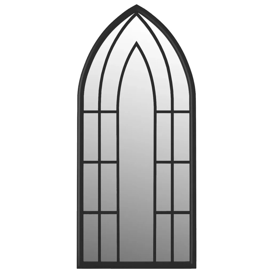vidaXL Wandspiegel Schwarz aus Metall und Glas in Antik-Optik, Breite: 100 cm, Höhe: 45 cm - Bild 2