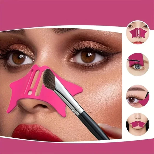 Define Beauty Nasenkontur-Eyeliner-Schablonen, 4-in-1 Silikon, Rosered, Unisex - Bild 1