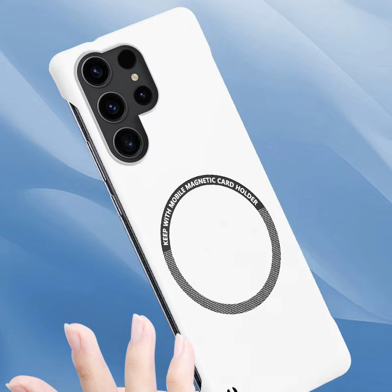 Ultradünne magnetische Handyhülle für Samsung Galaxy S24 S23 S22 S21 S20 FE Plus Ultra mit MagSafe Kompatibilität und mattem PC-Rahmen in Grün - Bild 3