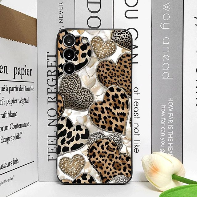 Handyhülle mit Leopardenmuster und Herzdesign für Google Pixel 9 Pro XL, 8, 7 Pro, 6A und weitere Modelle, weiche Rückseite, Multicolour - Bild 1
