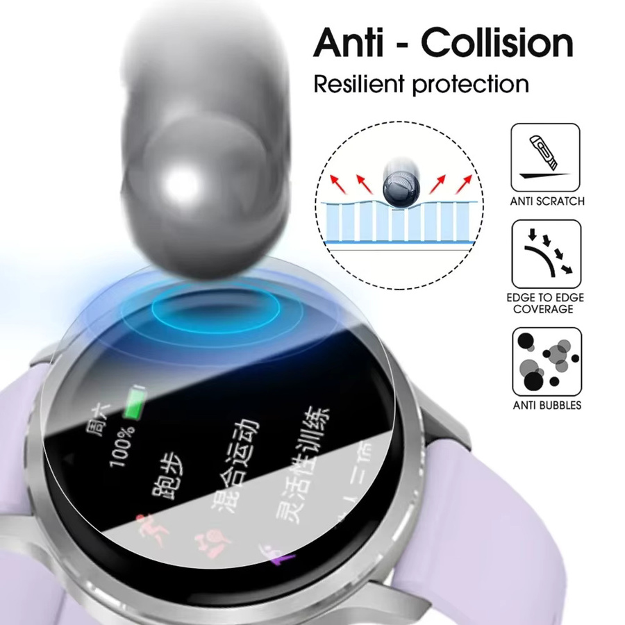 Set aus Hydrogel-Displayschutzfolien für Garmin Venu 4 HD, transparent, passend für 41 mm und 45 mm Gehäusegrößen - Bild 3