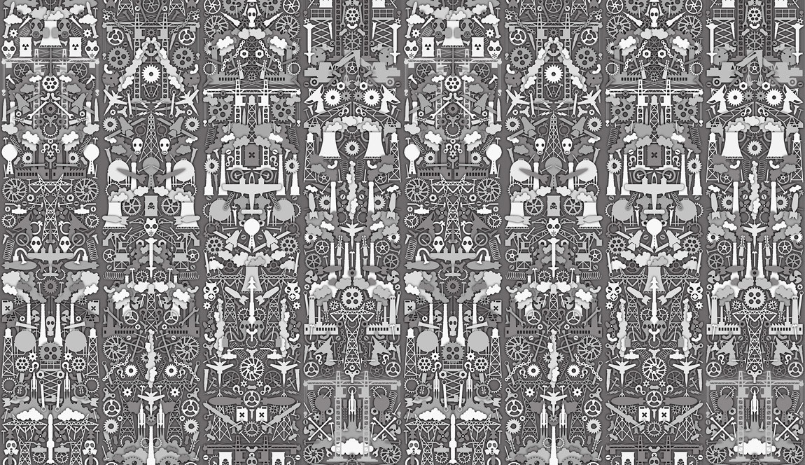 NLXL Tapete JOB-01 Industry in Grau mit abstraktem Design aus Vlies - Bild 1