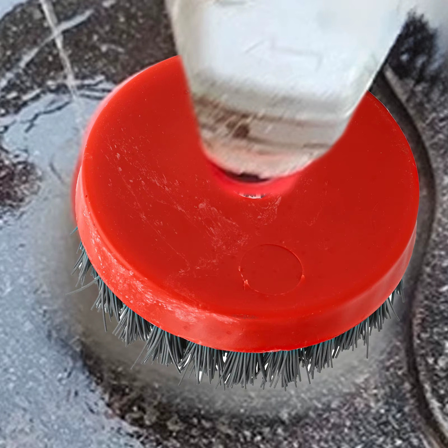 VIBRATITE Schleifbürste für Winkelschleifer in Rot - Bild 3