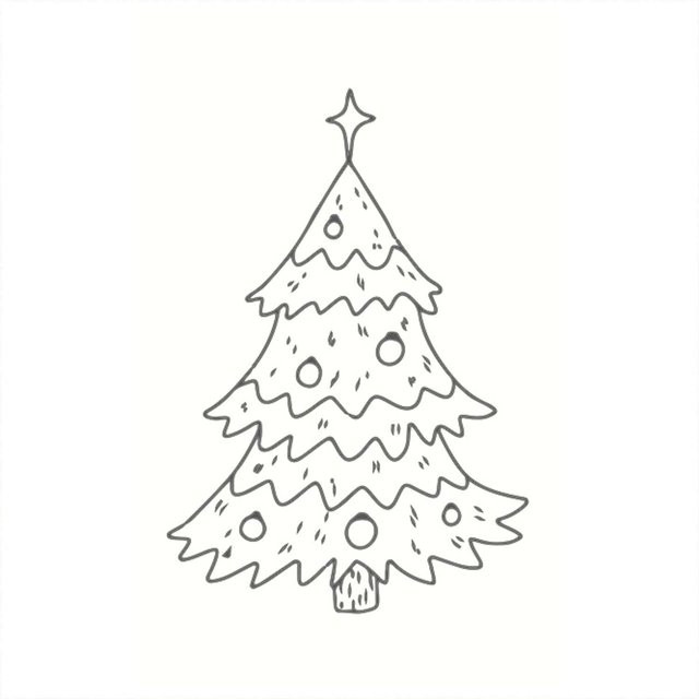 May&Berry Holzstempel Tannenbaum weiß B: 3,5 cm, H: 5,5 cm - Bild 1