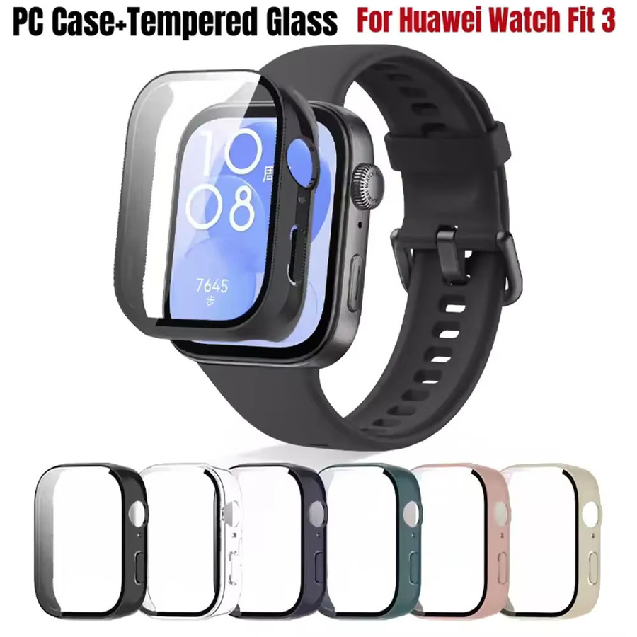 Uhrengehäuse und Displayschutz für Huawei Watch Fit 3, Glas und Hülle - Bild 3