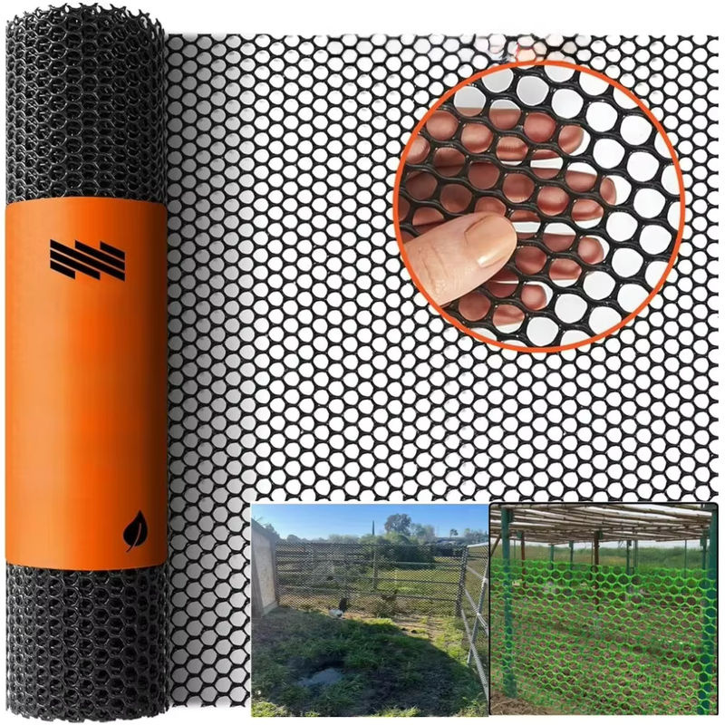 VKTECH Maschendraht aus Kunststoff in Weiß als vielseitiger Zaun für Geflügel, Hunde, Kaninchen und Gartenarbeit, Höhe: 40 cm, Länge: 40 m - Bild 6