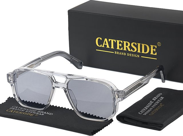 CATERSIDE Sonnenbrille Vintage Punk, Vollrand, Square, Unisex - Bild 1