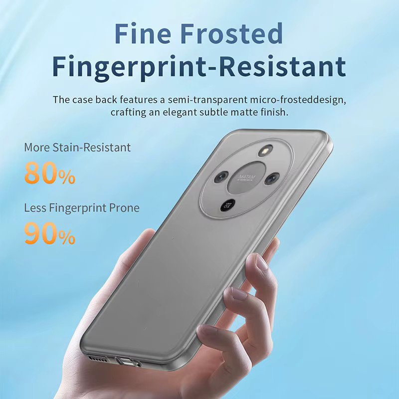 Stoßfeste Silikon-Handyhülle für HONOR 500 300 200 X9D Magic 8 Lite 7 6 Pro, Transparent Matt - Bild 2