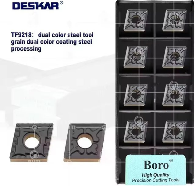 DESKAR Original-Drehmeißel CNMG120404/120408-TM TF9218 Zweifarbige Außendrehwerkzeuge für die Stahlbearbeitung - Bild 1
