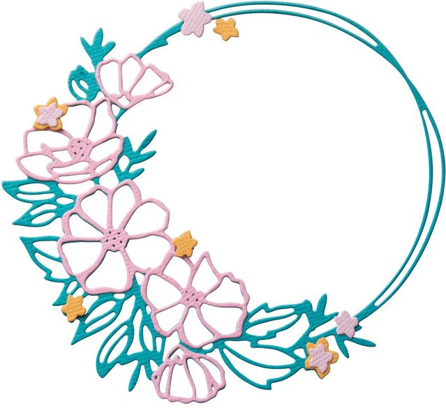 Sizzix Thinlits Stanzschablone Floral Round - Bild 1