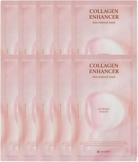 LEADERS Kollagen-Booster Hauterneuerungsmaske, 25 ml, 10 Blatt - Bild 1
