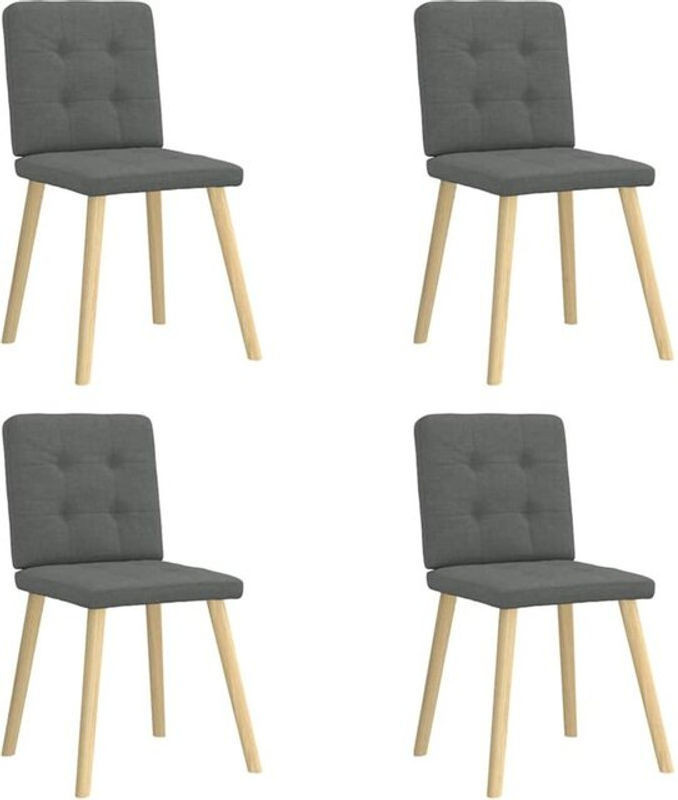 Vidaxl Esszimmerstühle 4er Set im skandinavischen Design in Anthrazit und Grau - Bild 1