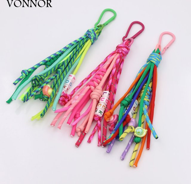 VONNOR Schlüsselanhänger, Woven Seil, Herz, Damen, Multi Farbe - Bild 1