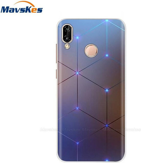 Handyhülle mit Blumenmuster für Huawei P20 Pro und Huawei P20 aus weichem TPU-Silikon in Transparent und Multicolour - Bild 1