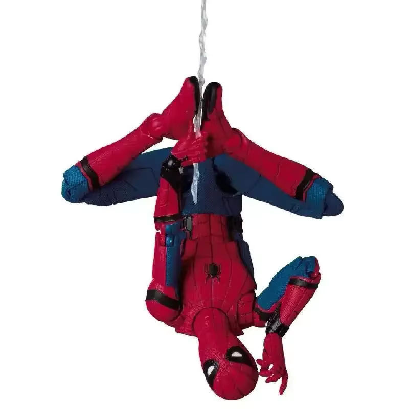 Bandai Marvel Avengers Spiderman Homecoming Actionfigur mit wechselbarem Gesicht in Rot aus Kunststoff - Bild 5