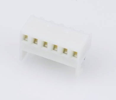Molex Einbau-Buchsenleiste in Weiß mit 6 Polen und einem Rastermaß von 2,54 mm - Bild 1