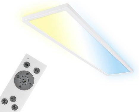 Briloner TAVA 7533016 LED-Panel Weiß, 36W, dimmbar mit Fernbedienung, CCT Farbtemperatursteuerung, Energieeffizienzklasse E - Bild 1