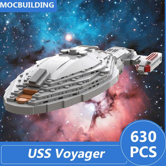 MOCBUILDING Uss Voyager Modell Moc, Bausteine, Maßstab 1:1050, 630-teiliges Set - Bild 1