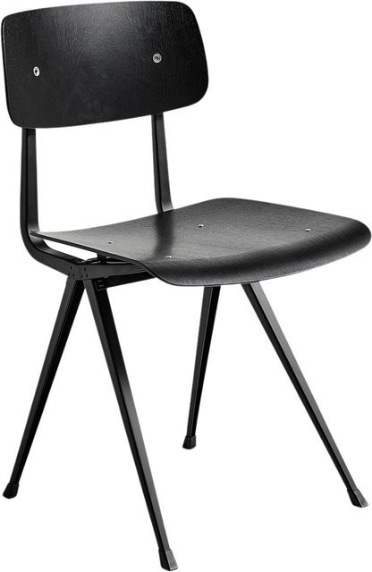 HAY Result Stuhl in Schwarz mit Eichenholz und Stahl im Industrial Design - Bild 1