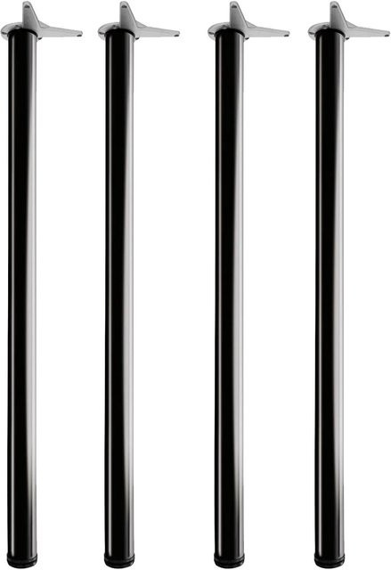 vasalat Set Camar Tischbeine Höhenverstellbar Rund aus Stahl in Schwarz Matt, 4 Stück, Höhe: 1100-1130 mm - Bild 1
