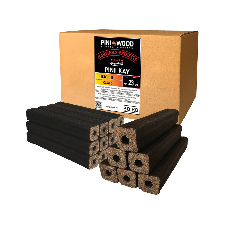 PINI Kay Eichenholzbriketts mit Zugloch, 30 kg - Bild 2