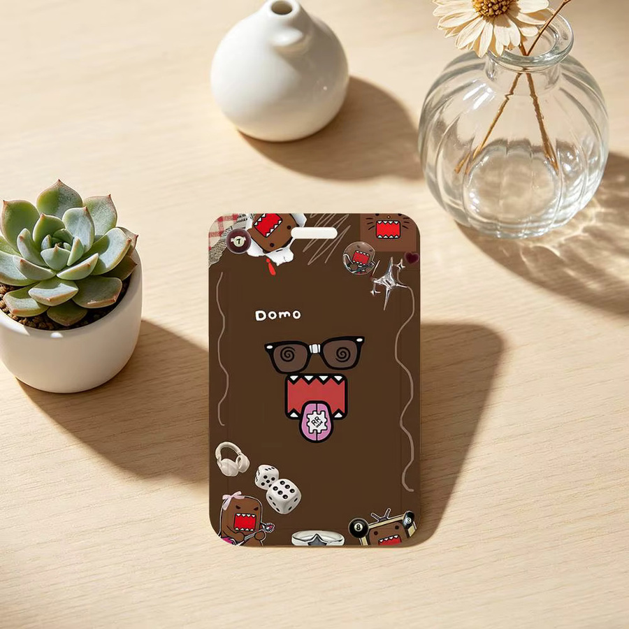 Domo Kun Cartoon Ausweishalter mit Lanyard in Braun aus Kunststoff für Schule und Geschäftsausstellungen - Bild 3