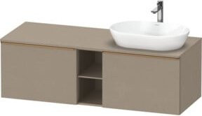 Duravit Waschtischunterschrank D-Neo in Beige mit Leinenstruktur, B/T/H: 140 x 55 x 45,9 cm - Bild 1