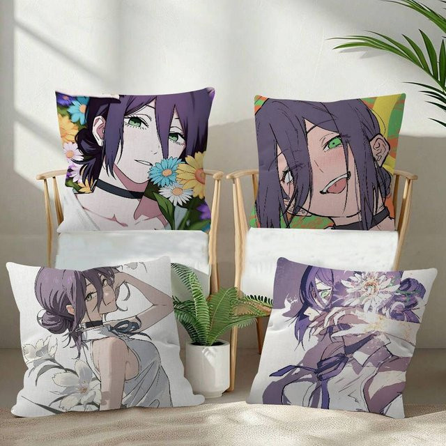 Anime Chainsaw Man Reze Arc Kissenbezug für dein Sofa und Wohnzimmer, Mehrfarbig - Bild 1