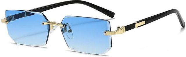 Dote Sonnenbrille, randlos, quadratisch, Unisex, black grey blue, Kunststoff - Bild 1