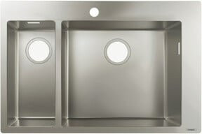 Hansgrohe Einbauspüle S711-F655 in Silber, B/T: 73,5 x 48,0 cm, Höhe: 19,0 cm - Bild 1