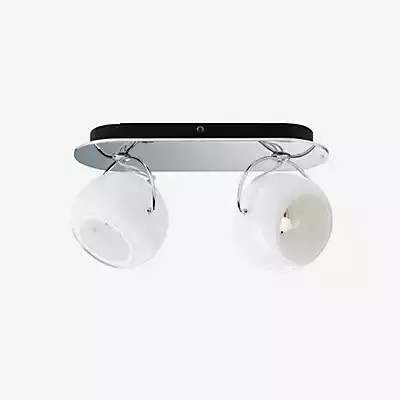 Fabbian Beluga White Decken- und Wandleuchte 2-flammig aus Glas und Metall in modernem Design - Bild 1