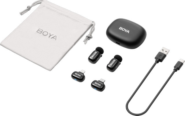 Boya Mini 2 Mikrofon Schwarz für USB-C und Lightning - Bild 1