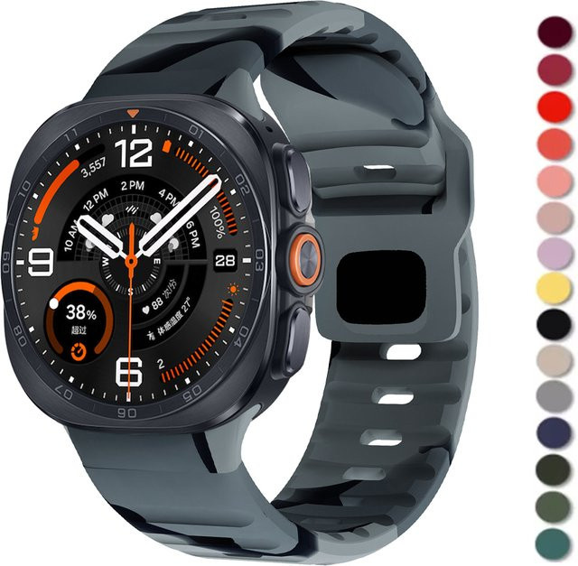 RMUTANE Uhrenarmband Silikon, Schwarz, Unisex, Samsung Galaxy Watch Ultra 47mm - Bild 1