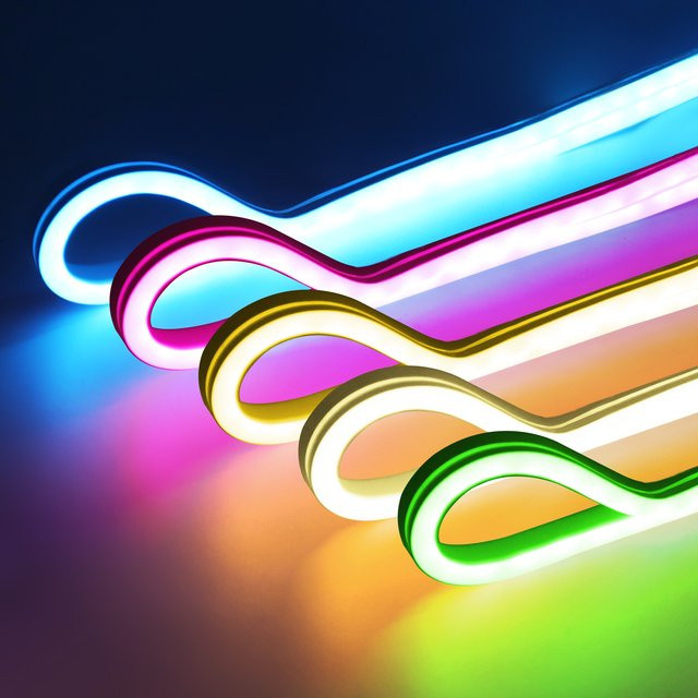 HEGEHE RGBIC Neonstreifen 10m LED-Licht Multicolor mit RF-Touchpanel-Steuerung, IP67 wasserdichtes Neon Flex Klebeband mit Dreamcolor Chasing Effect, 12V - Bild 1